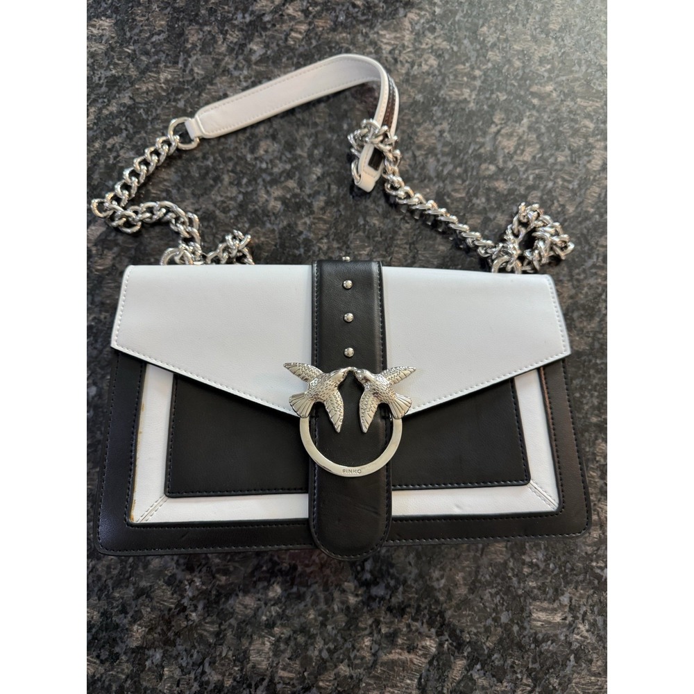 NEW Pinko love bag fashion mini black light gold‎ crossbody leather mini
